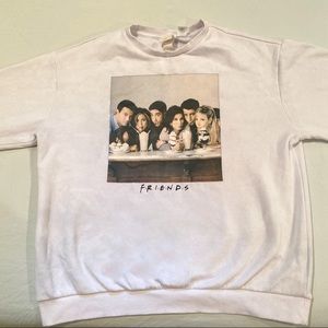 H&M White FRIENDS graphic sweatshirt